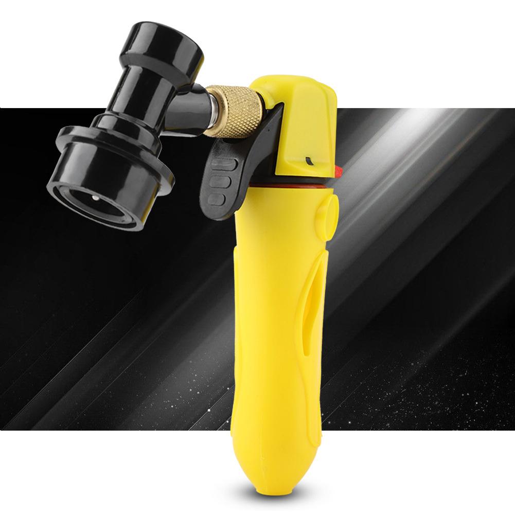Portable Homebrew Keg Charger Handheld CO2 Injector Draft Beer Dispenser(Yellow)
