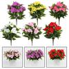 4 Pcs Lifelike Faux Impatiens Flowers for Outdoor Use Perfect Weather Resistant Decor for Your Home and Garden