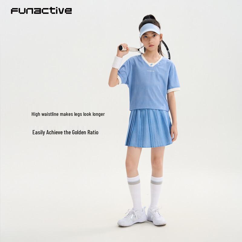 FUN ACTIVE Girls' Pleated Tennis Skirt with Shorts