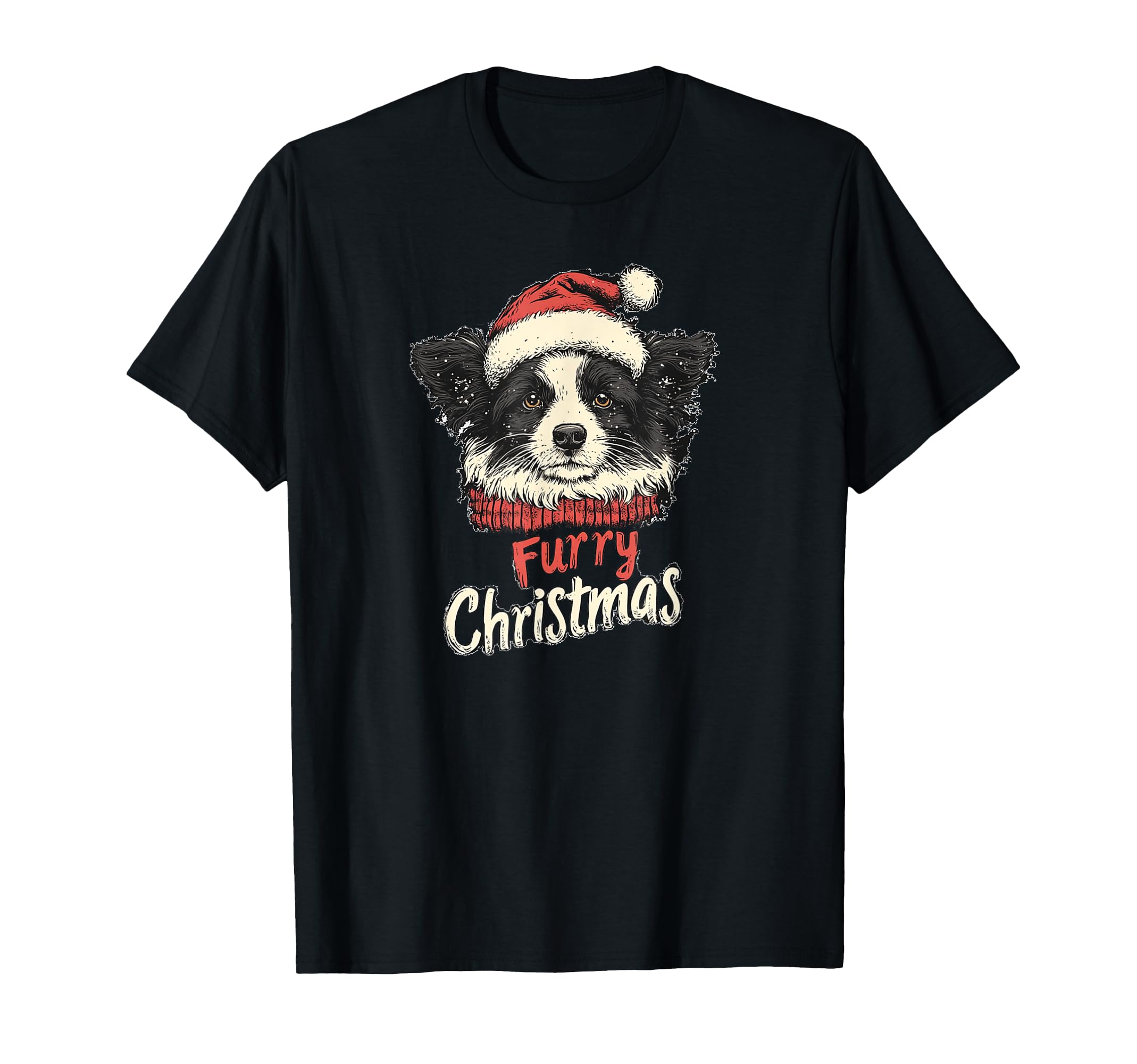 

Dog Xmas Hat Cute Dog Christmas T-Shirt