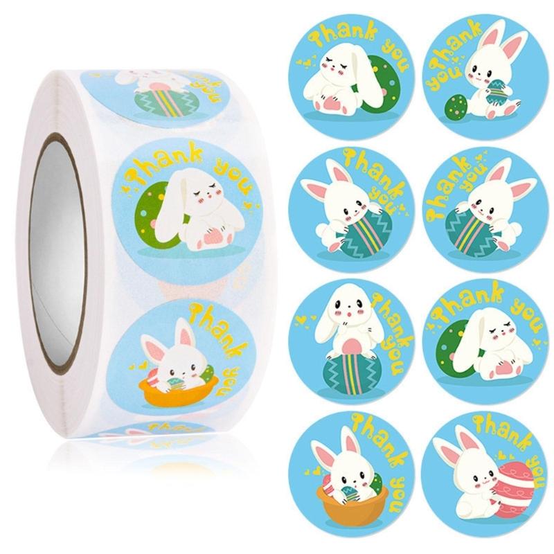 500pcs Happy Easter Sticker Decorative Stickers for Kids Spring Party Supplies