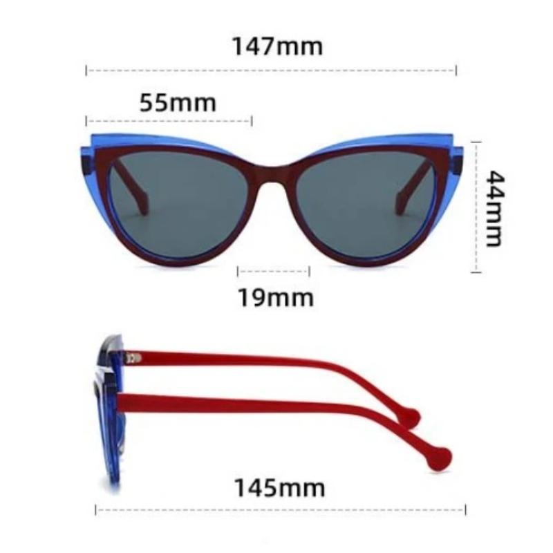 Oversized Cat Eyes Near Sight Sunglasses for Women Blue Light Blocking Myopia Glasses UV Protection Goggle Shades 0 To -4.0