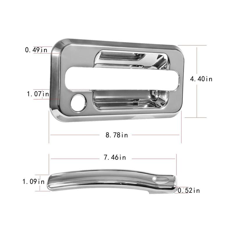 YMT Hummer H2 Door Handles Chrome Cover Trim Exterior Accessories Fit for 2003 - 2009 Hummer H2 SUV SUT Car Accessories