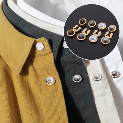 1PC Imitation Pearl Cufflink Button Replacement Button Covers Perfect for Weddings Alloy Clothing Accessories Women  Men