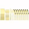 32Pcs Black Gold Cutlery Set Knife Forks Coffee Spoons Dinnerware Set Stainless Steel Tableware Western Kitchen Silverware Set