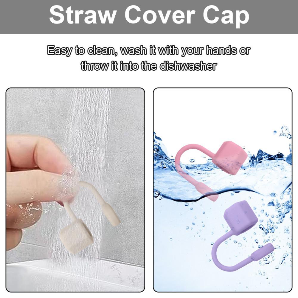Drinking Hexagonal Nut Straw Cap Silicone Straw Topper Reusable Water Cup Accessories