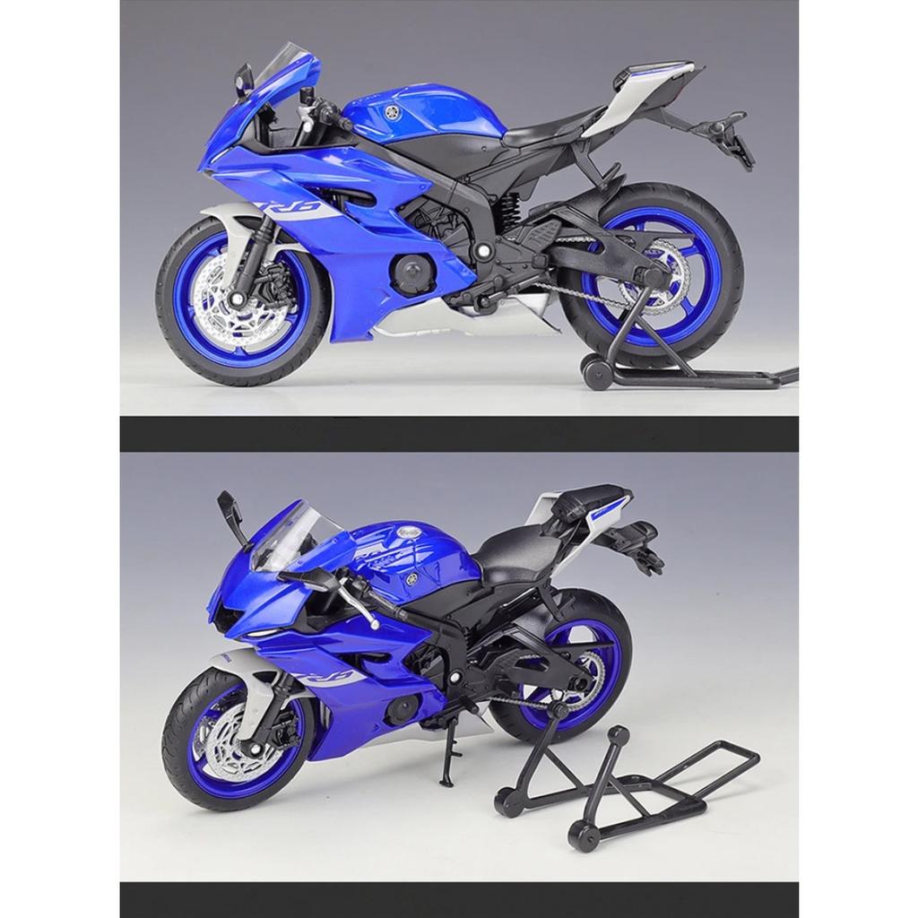 Welly 1/12 Yamaha YZF-R6 Alloy Racing Motorcycle Model Diecast Metal Street Sports Motorbike Model Collection Childrens Toy Gift