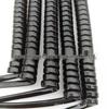 2-Core Black PU Flat Spring Cable with White Connector for Automotive Multi-functional Use