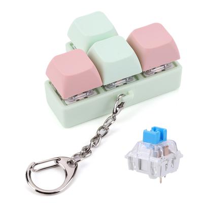 Tastatur Klikker Leketøy 4 Taster Avstressende Fingertupp Nøkkelring Nøkkelhetter Fidget Tastatur Knapper Finger Beroligende Nøkkelring for Barn Voksne