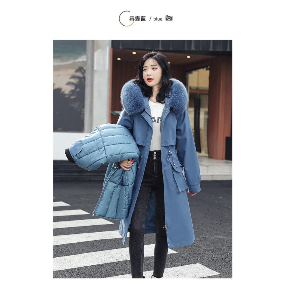 Winter liner can be removed, big fur collar slim and thin cotton-padded clothes, student cotton-padded jacket tide