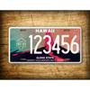 Personalisierter Hawaii-Kennzeichen-Blechschild Dekorative Metallposter für Auto Haus Garage Wandkunst
