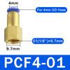 10PCS PCF Pneumatic Air Connector 4 6 8 10 12mm Hose Tube 1/8" 3/8" 1/2" 1/4" BSP Female Thread Brass Quick Pipe Joint Fitting PCV Valves 1