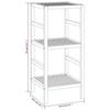 VidaXL Bathroom Shelf 35.5x35.5x79 Cm Solid Walnut Wood 350363