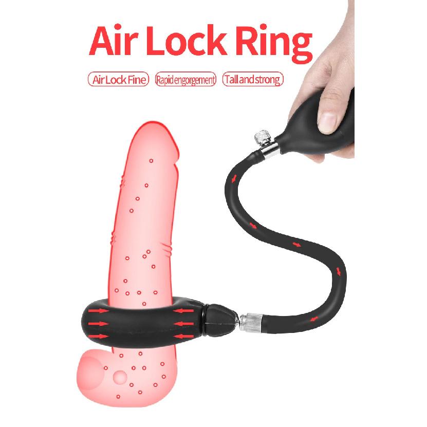 Aufblasbarer Penisring, erweiterbarer Penisring, BDSM-Spielzeug, Sexprodukte für männliche Masturbation, Peniserektion, Penisvergrößerungspumpe