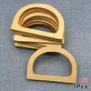 Eco-Friendly Natural Wood D-Shaped Bag Handle 1Pcs Half Circle Replacement for Crochet Shoulder Bag DIY Sewing Project
