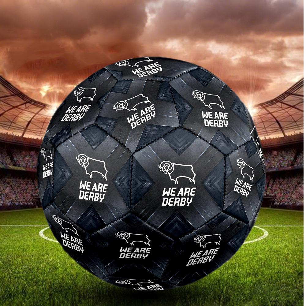 Derby County Taglia 5 Pallone da Calcio Alta Elasticità Pallone da Calcio Per Competizione All'aperto Allenamento Quotidiano Gioco