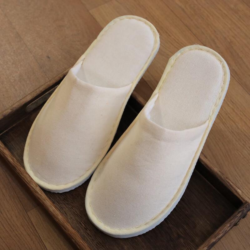 Ntoge Disposable Linen Non-Slip Slippers (10 Pairs)