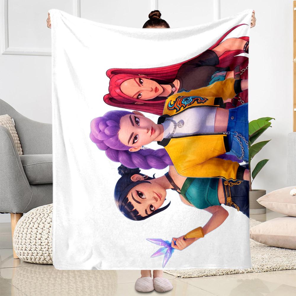 Colorful Fashion Friends Blanket Durable Comfort Perfect for Couch Bed Office Chair All-Season Use Stylish Decor