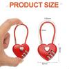 Creative Heart-Shaped Password Love Lock - Double Heart Design for Gift or Wedding