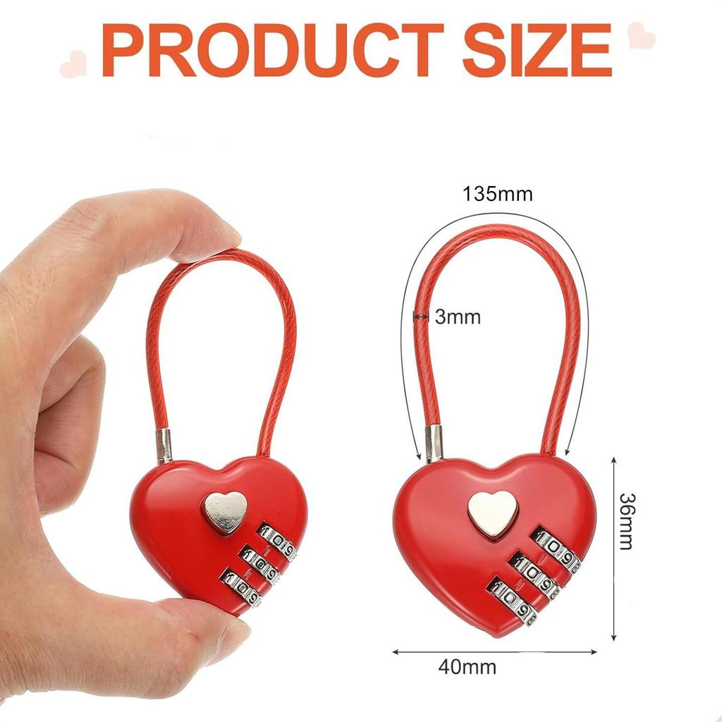 Creative Heart-Shaped Password Love Lock - Double Heart Design for Gift or Wedding