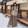 Women's Retro Lace Patchwork Knit Long Sleeve Shirt - 2026 Autumn/Winter Loose Fit