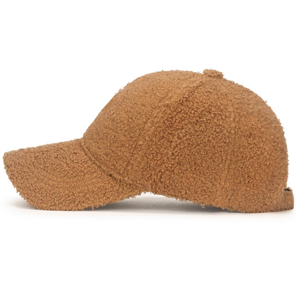 HT4927 Baseballkappe Berberfleece Herbst Winter Mützen für Männer Frauen Einfarbig Einfach Verstellbar Snapback Kappe Männlich Weiblich Baseballmütze