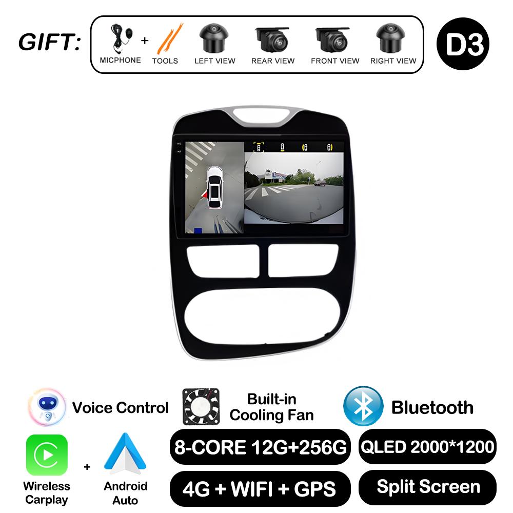 10'' For Renault Clio 4 2012 - 2016 Carplay Car Radio Multimedia Video Player Android Auto 4G WIFI GPS Navigation DSP stereo BT