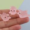 Luminous Pink Pig Resin Miniature Keychain Charm Ornament