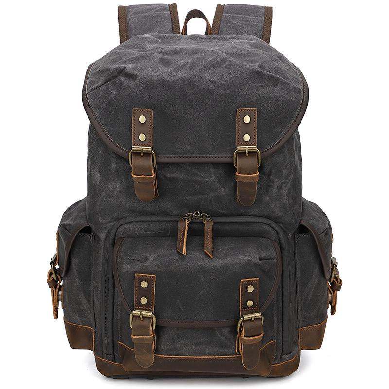 Retro photography bag, backpack, computer bag, micro-single camera bag, backpack, men s liner storage SLR camera bag. серый