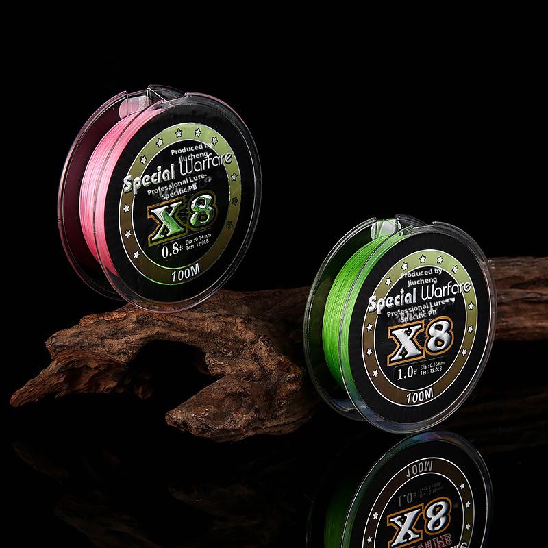 8-strand PE/Nylon Thread Braided Fishing Line 1000m Floating 0.108-0.5mm Diameter for Sea & Freshwater Fishing 100m