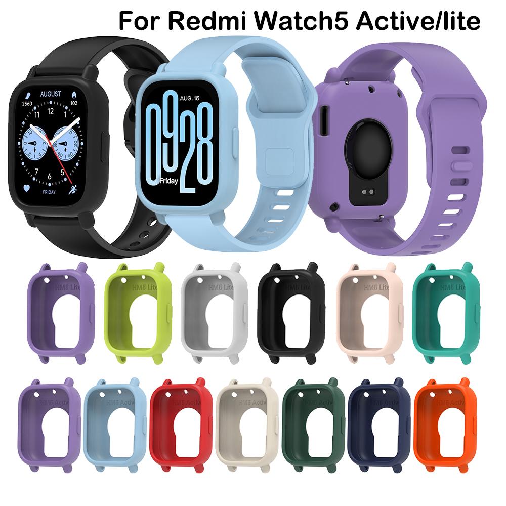 Silikonové ochranné pouzdro Kryt Skořepina Pro Redmi Watch 5 Active Pouzdro Ochrana Obrazovky Pro Redmi Watch 5 Lite Rám Příslušenství