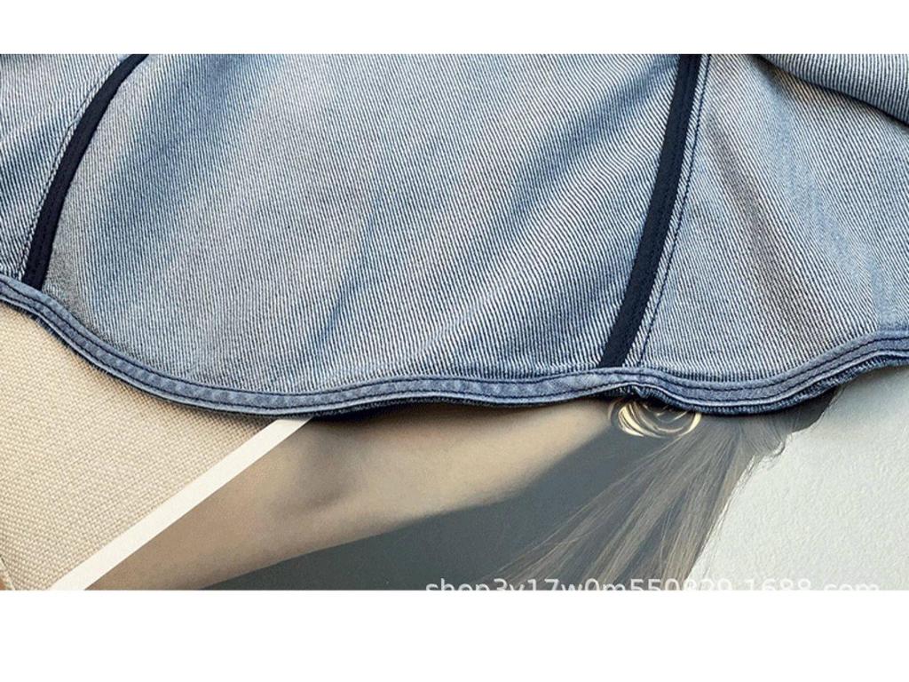 Women's Spring High-End Acetate Denim Long Sleeve Slim Fit Shirt