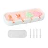 Popsicle Mold with Lid, Silicone Ice Cream Molds with 6 Sticks, 4 Cavities DIY Handmade Popsicle Mold for Making Cakesicles, Cake Pops, Ice Cream
