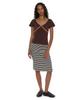 PARTIMENTO WOMEN Pwc Contrast Binding V-Neck Top_Brown