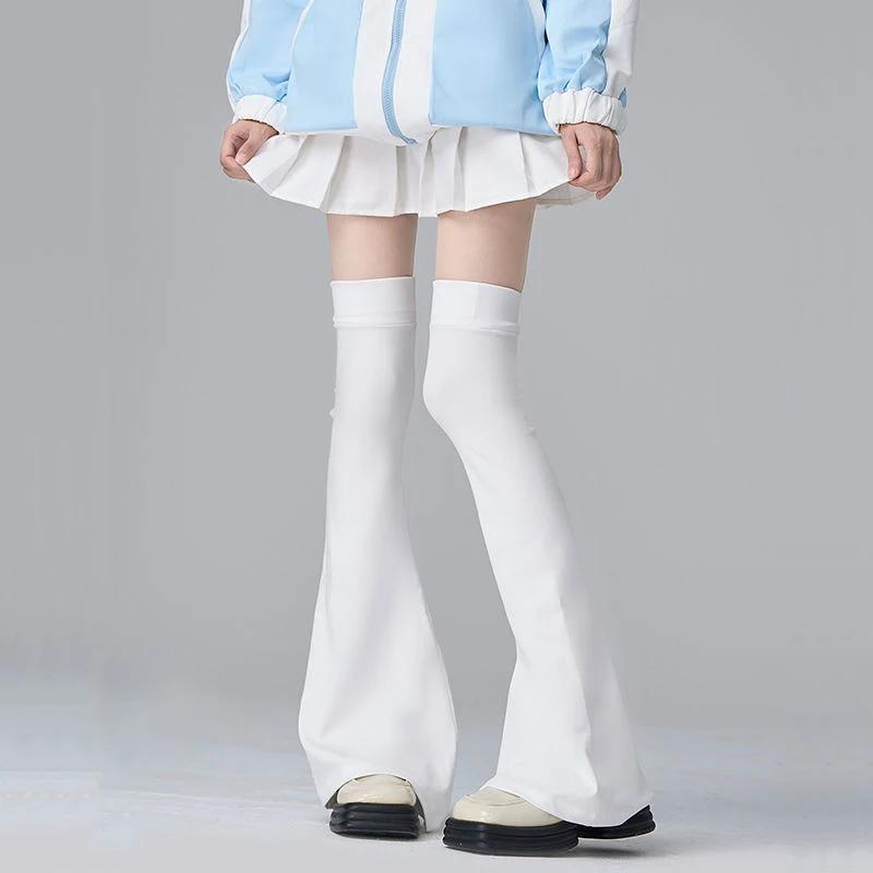 Elasticity Slimming Knee Socks Y2K Leg Stockings Japanese Style Spicy Femboy Over The Knee Horn Shaped Cuffs Sexy Accessories