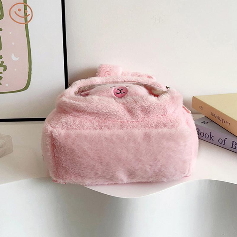 Novelty Plush Backpacks Cartoon Bag With Adjustable Shoulder Strap Cartoon Rucksack Girls School Bag Travel Daypack