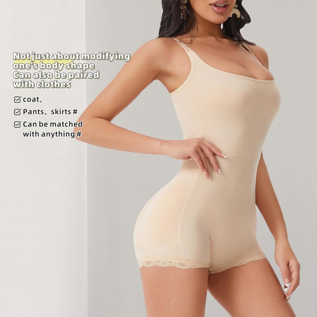 Women Bodysuit Shapewear Tummy Control Body Shaper Waist Slimming Sheath Butt Lifter Push Up Padded Fake Hip Shapers Corset