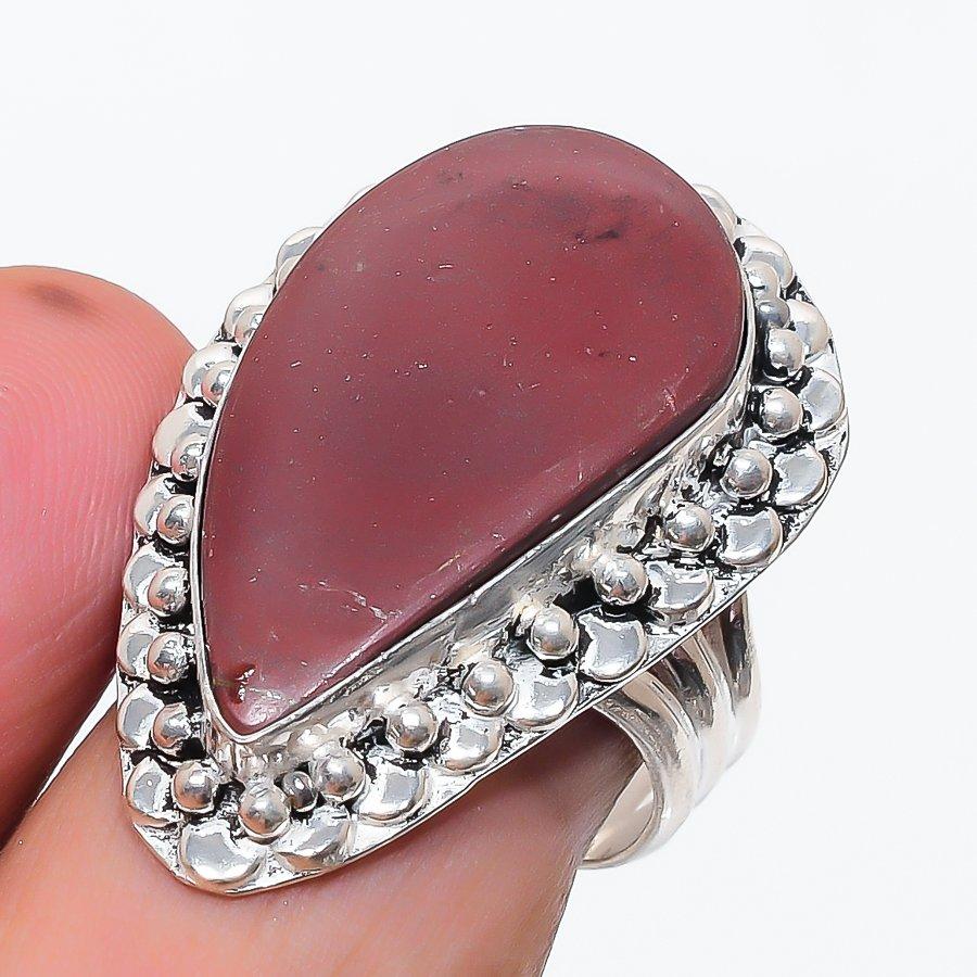 Red River Jasper Gemstone 925 Sterling Silver Jewelry Ring Size 9