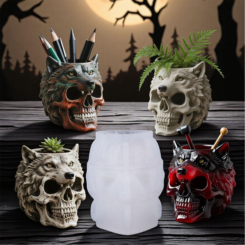 Moule en Silicone Résistant aux Hautes Températures pour Jardinière à Succulentes Moule pour Pot de Fleurs Fait Main Moule pour Ornement de Bureau