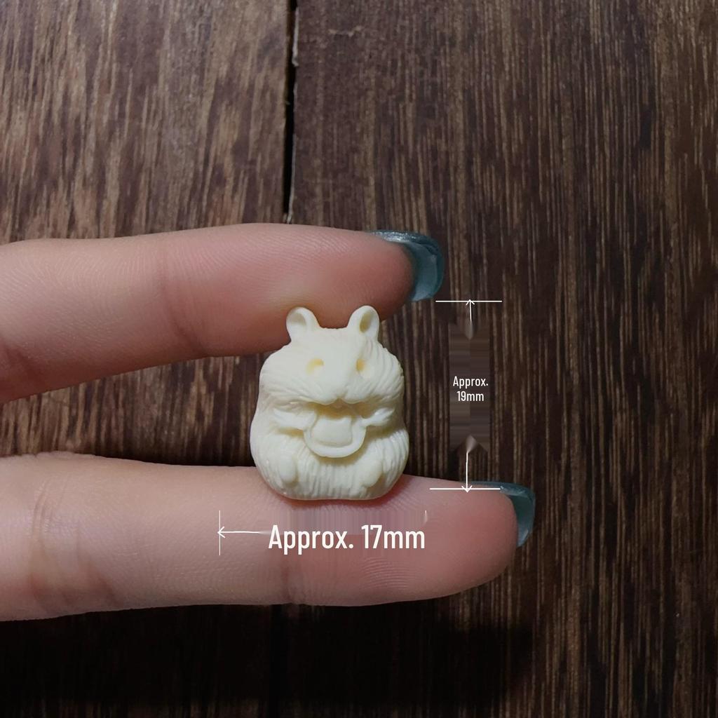 Pingente de Joia DIY Esculpido Branco Marfim: Acessórios Estilo Três Passos