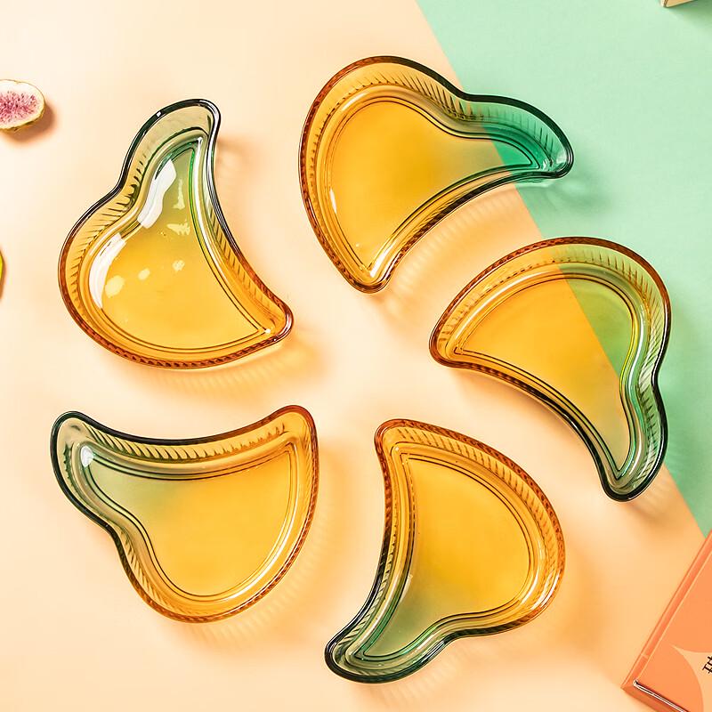 BOLIDOMI Forest Glass 5-Piece Fruit Plate Set