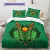 Shenron Pattern Bedding,Quilt Set Quilt Cover Pillowcase Home Birthday Gift (1 * duvet cover + 2 * pillowcase, without core)