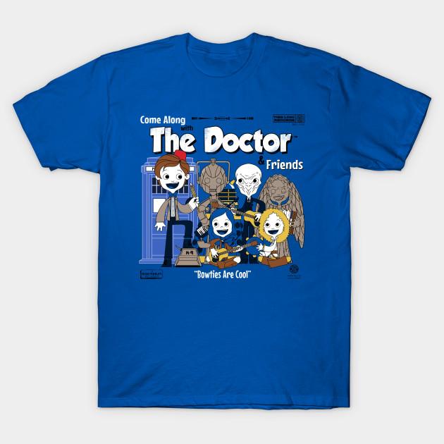 Men Black Print T-shirt Come Along With The Doctor & Friends No-Cut Transfer Paper Print Cotton Tshirt 3XL королевский синий