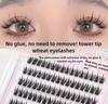 160Pcs 5D Fluffy Thick Eyelash Clusters No Glue Required Curl Wispy Individual Lashes Mix Eyelash Extensions False Eyelashes