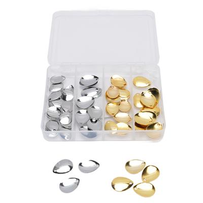 80 Stück Angel-Drehblättchen Edelstahl-Angelköder-Rigs für Salzwasser und Süßwasser Gold Silber