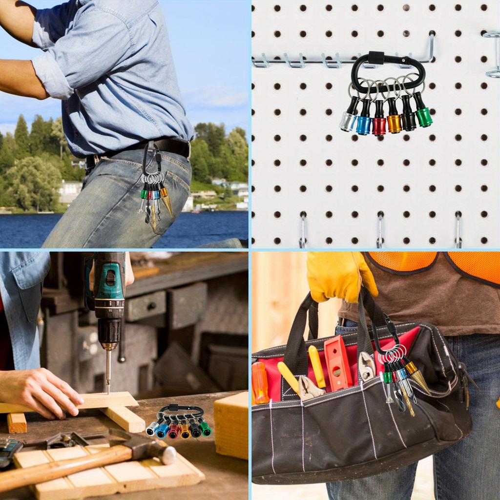 Upgrade, Push To Unlock, 12pcs 1/4 Inch Hex Shank Aluminum Alloy Screwdriver Bits Holder Light-weight Quick-change Extension Bar