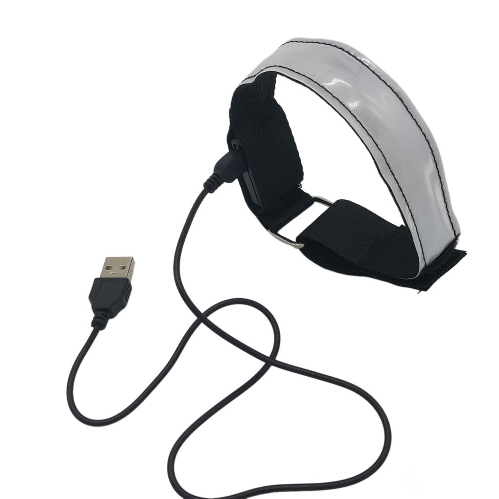 Led Luminous Arm Band Reflective Bracelet Running Safety 360° Visibility Lighting Glow-Band Rechargeable For Night Running Sport