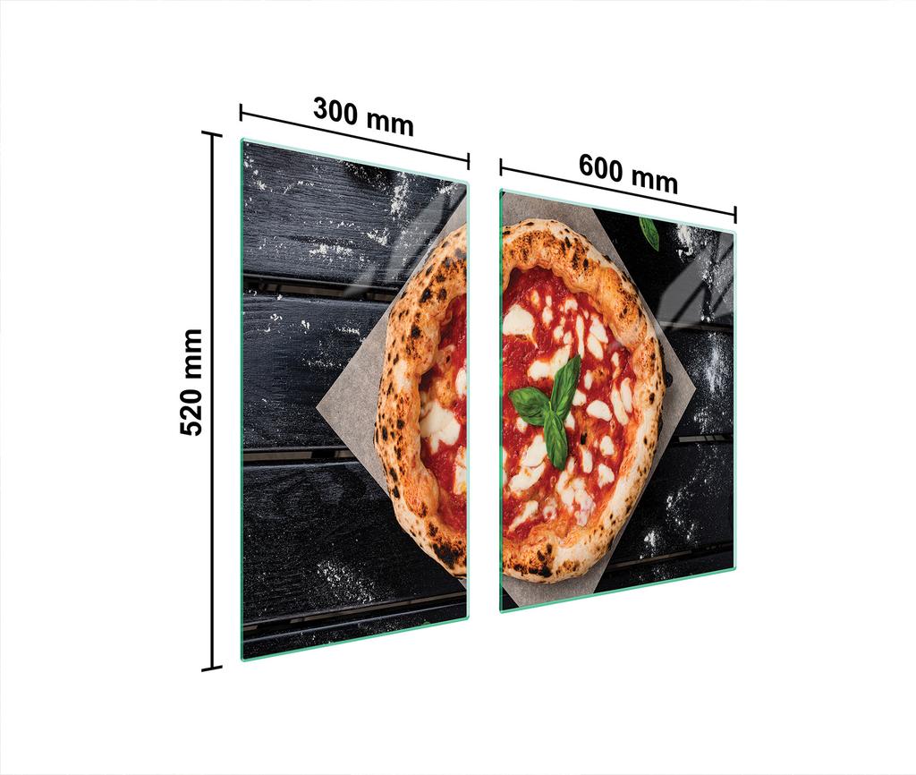 SZKLANA PŁYTA OCHRONNA NA KUCHENKĘ 90x52 PIZZA