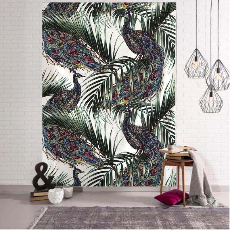 Păun de Pădure Pânză de Fundal Frumoasă Tapiserie pentru Decor de Perete Acasă Tapiserie pentru Birou, Living