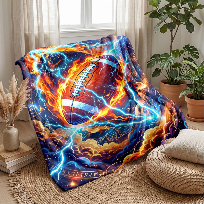 Electric Football Artwork 1 Theme blanket Lightweight Warm Flannel Blanket Decorative Throw Blanket for Home Decoration